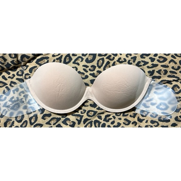 NEW Nude Backless Strapless Bra Side Adhesive Push Up Bra, C‎ Cup - Picture 1 of 3